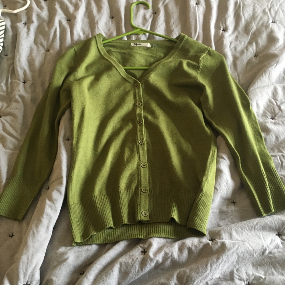 *SOLD*ModCloth Charter School Cardigan Green Sm